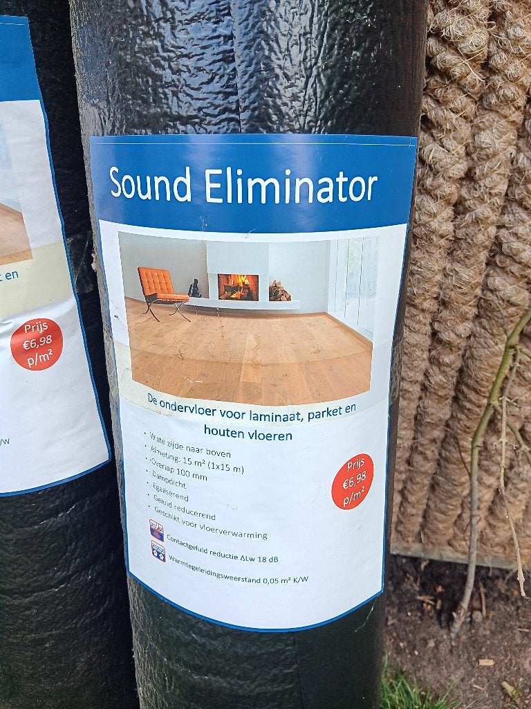Sound Eliminator Ondervloer : vloer of parket, Overige materialen, Nieuw, 15 m² of meer, Ophalen