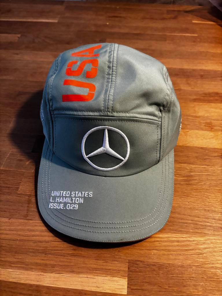 Lewis Hamilton Mercedes AMG Pet - American GP Editie, Kleding | Heren, Hoeden en Petten, Ophalen of Verzenden, Gedragen, One size fits all