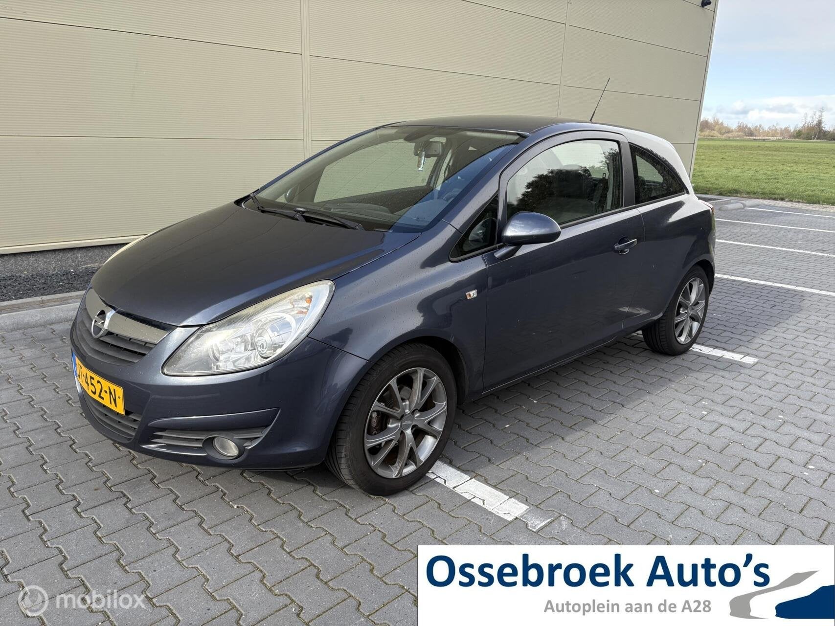 Opel Corsa 1.2-16V 3drs Business Airco 215dkm 2009, Voorwielaandrijving, 450 kg, Blauw, 1229 cc