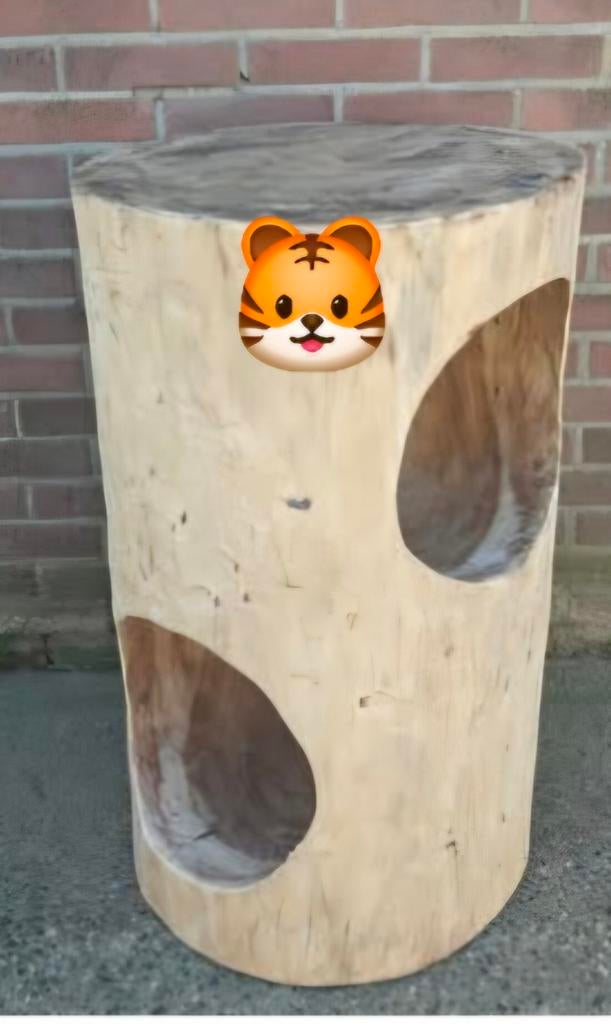 Kattenkrappaal /Boomstam van massief hout, Ophalen