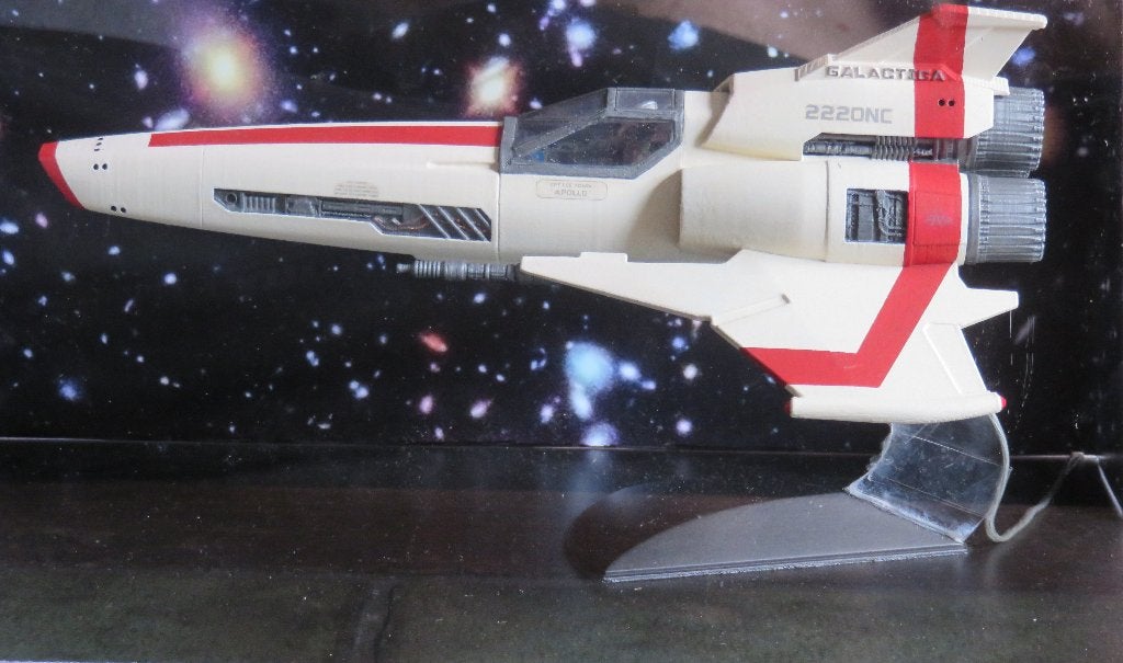 Battlestar Galactica Viper MK2 Model licht + display kast 3D, Ophalen, Nieuw, Tv, Beeldje, Replica of Model