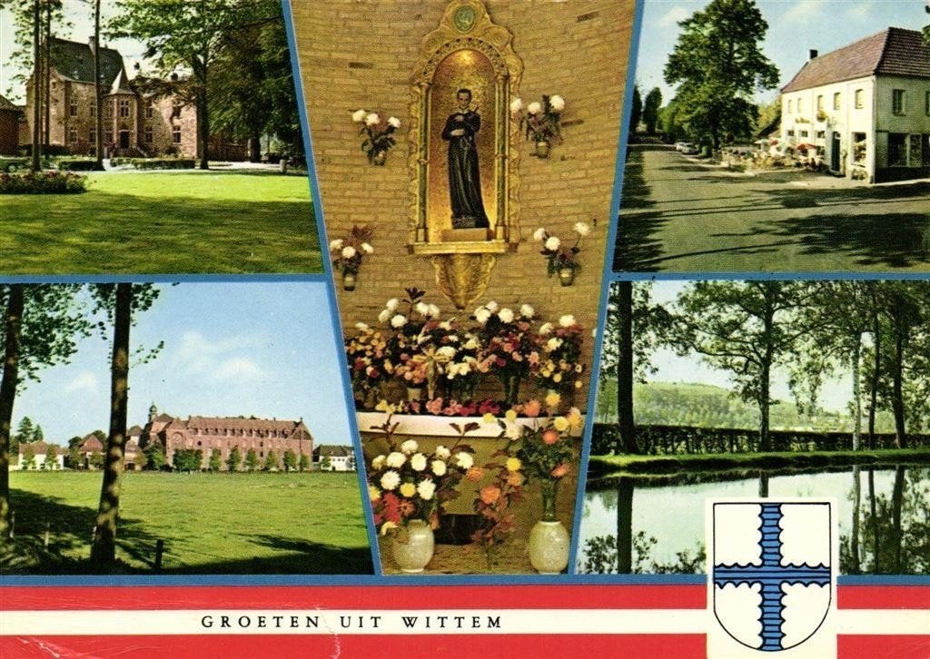 Groeten uit Wittem - 5 afb o.a. Cafe + wapen - 1979 gelopen, Ophalen of Verzenden, 1960 tot 1980, Gelopen, Limburg