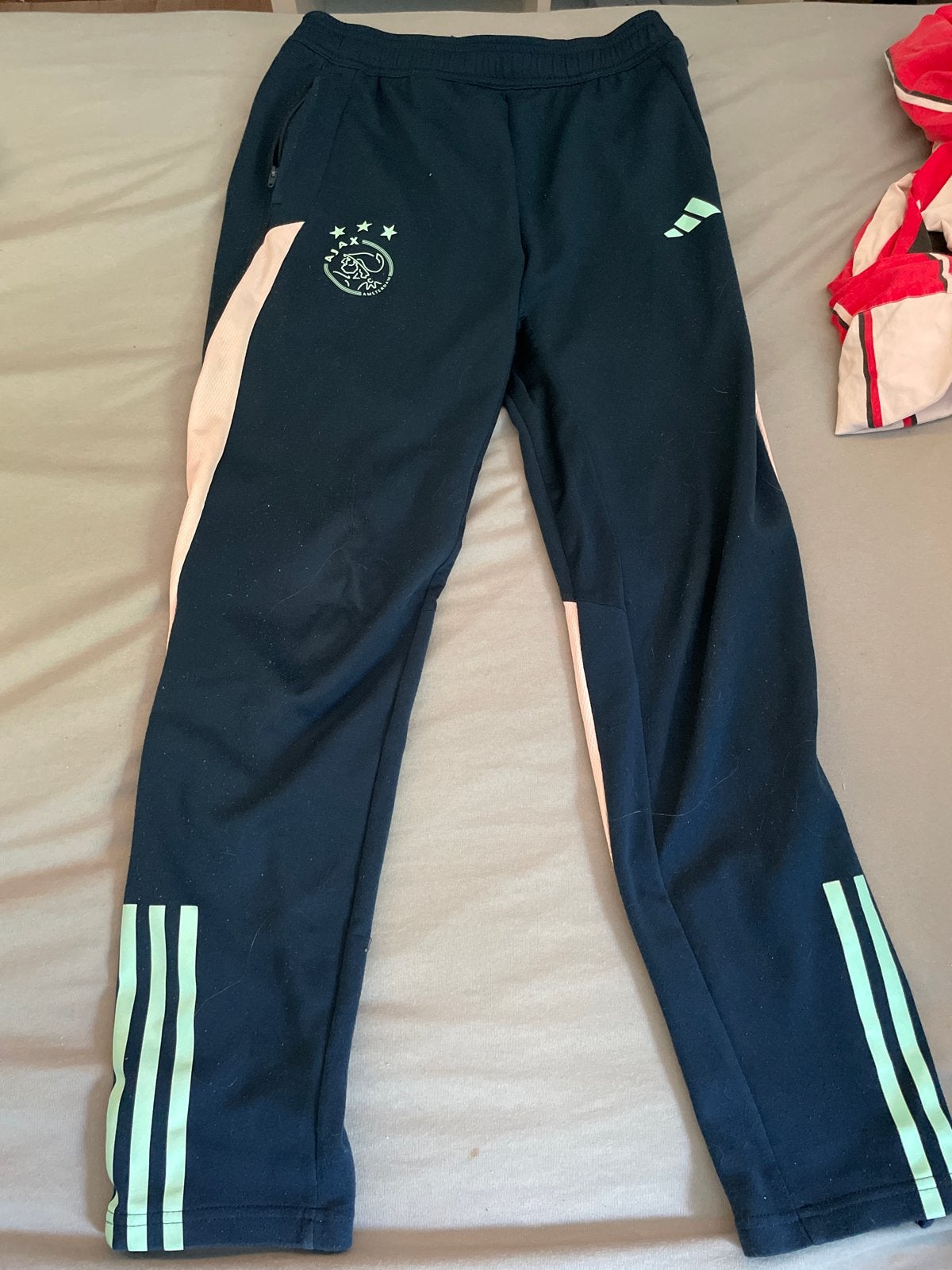 Adidas Ajax trainingsbroek maat 164, Ophalen of Verzenden, Gebruikt, Jongen of Meisje, Broek