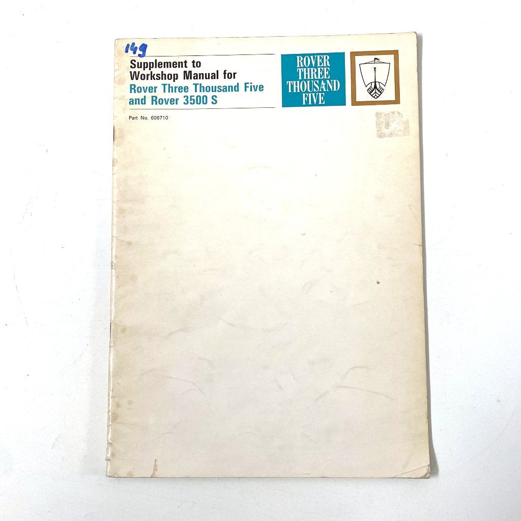 Rover P6 supplement to workshop manual 1970, Verzenden, Gelezen, Overige merken