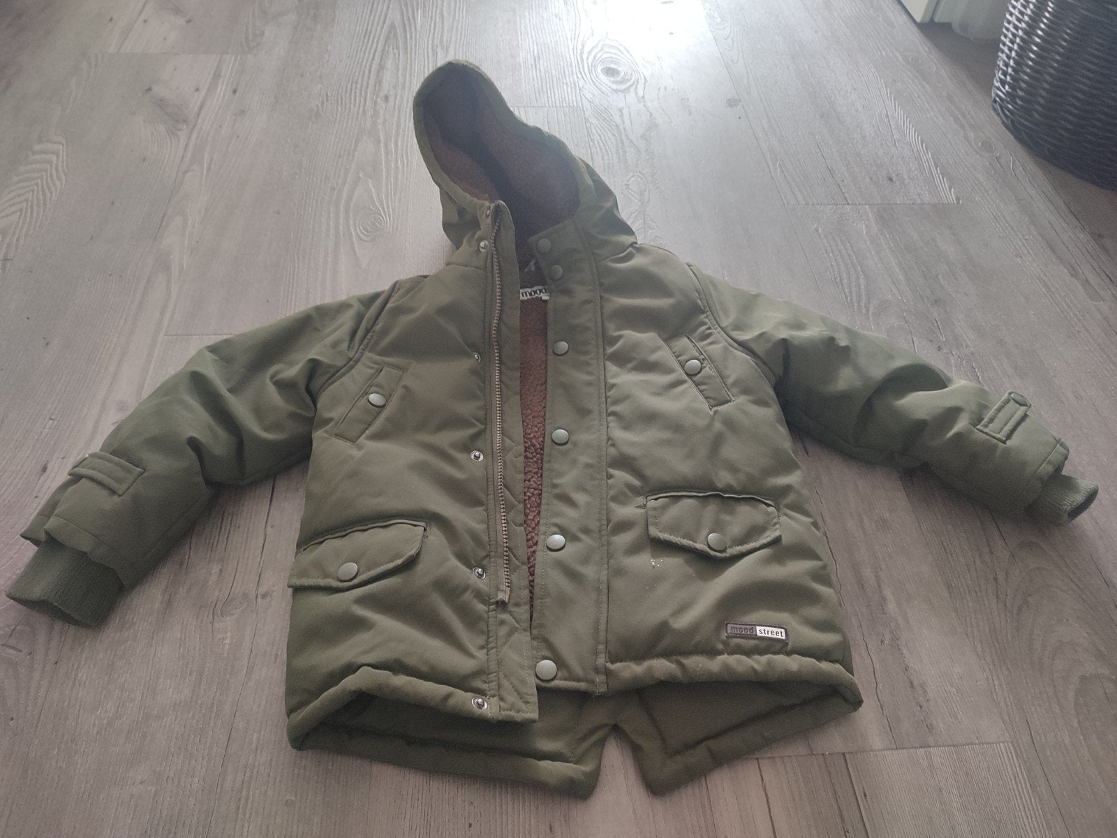 groene jongens winterjas maat 110 moodstreet, Ophalen of Verzenden, Zo goed als nieuw, Jongen, Jas
