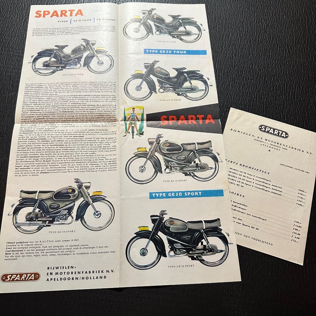 #21) SPARTA 1961 Bromfietsen, Verzenden, Gelezen, Folder
