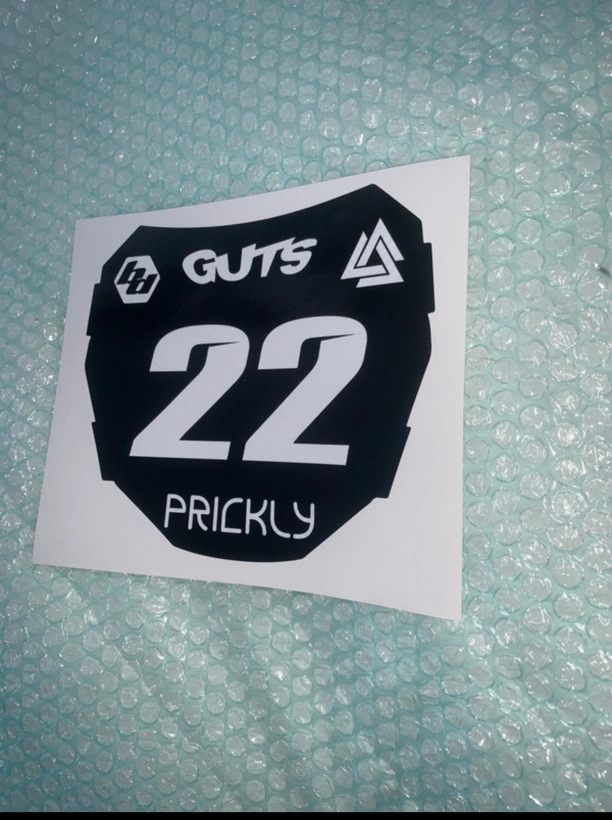 Custom ODI Plate Decal/Sticker WATERPROOF, custom 22, Ophalen of Verzenden, Winkel, Super of Benzinepomp, Zegels, Bonnen of Punten