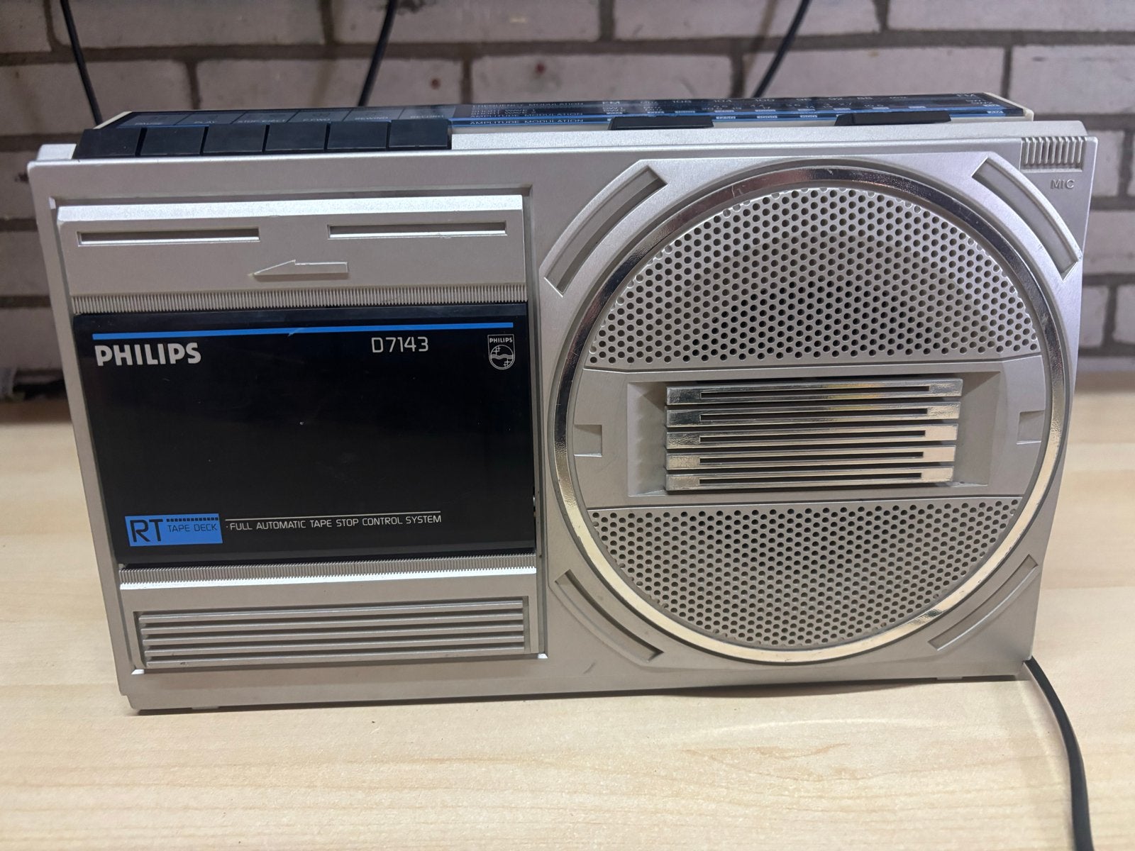 Philips D7143 Radio Cassette Recorder - Vintage, Ophalen of Verzenden, Gebruikt, Radio, Met cd-speler