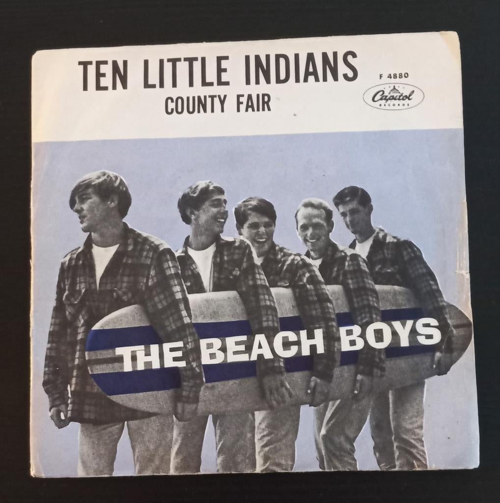 Beach Boys Ten Little Indians FH 45 1963 zweden, Gebruikt, Originele persing, 7 inch, Single