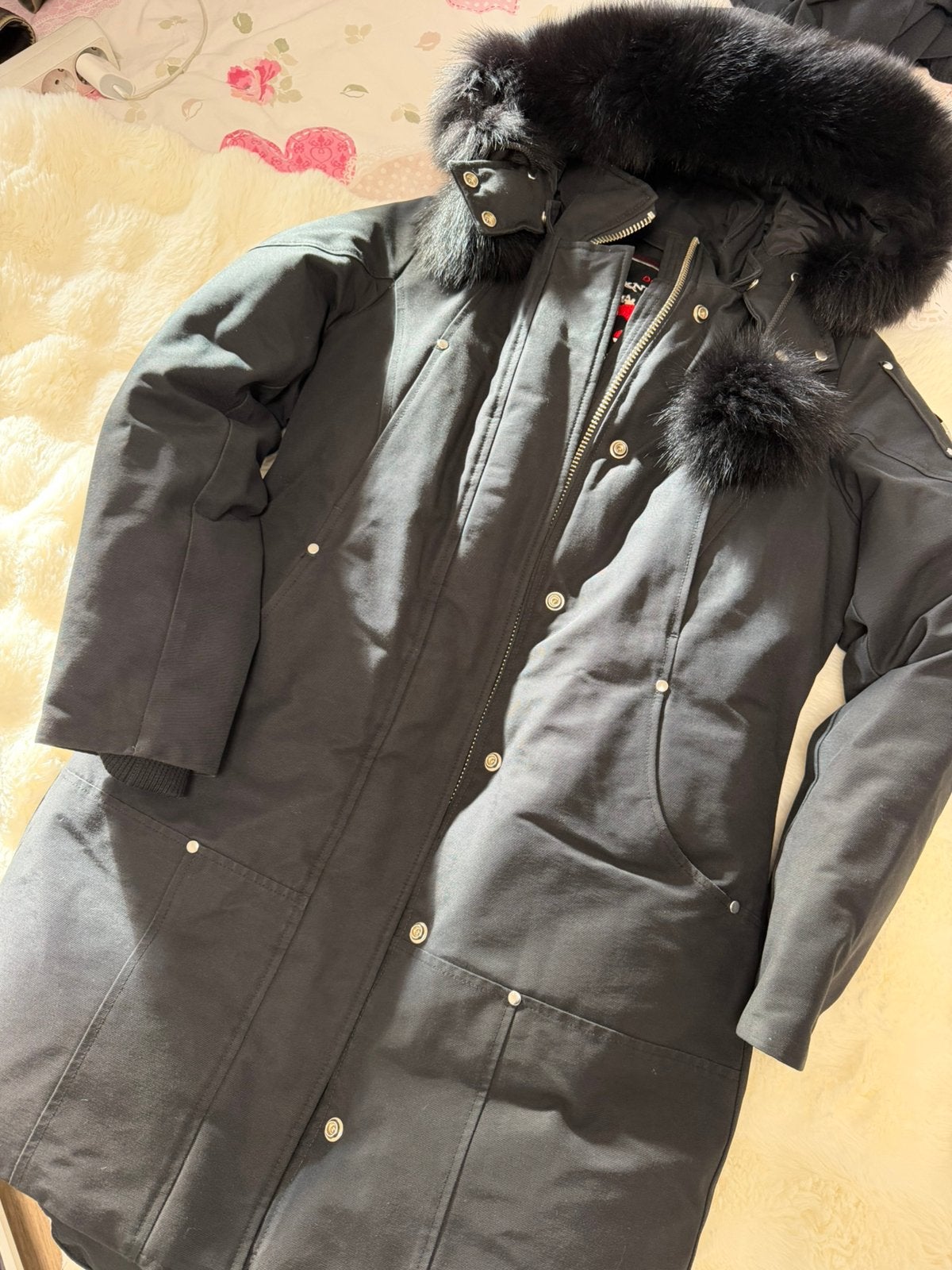 moose knuckles dames winterjas, Ophalen of Verzenden, Gedragen, Maat 48/50 (M), Zwart