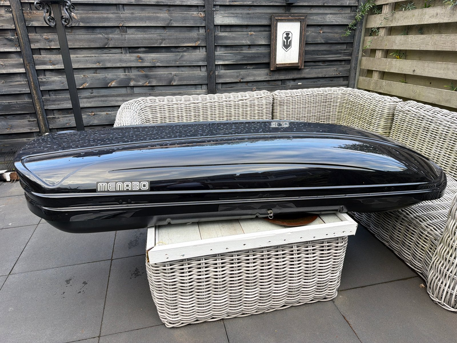 Menabo Mania 460 Duo Dakkoffer - Zwart, Ophalen, Zo goed als nieuw