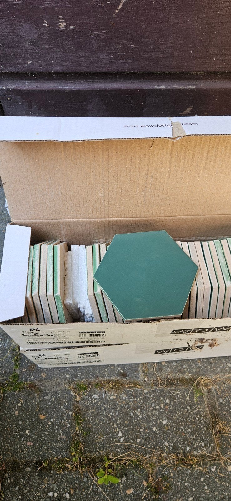 Hexa geglazuurde Groene Tegels (WOW Design), Ophalen, Nieuw, Minder dan 20 cm, Minder dan 20 cm