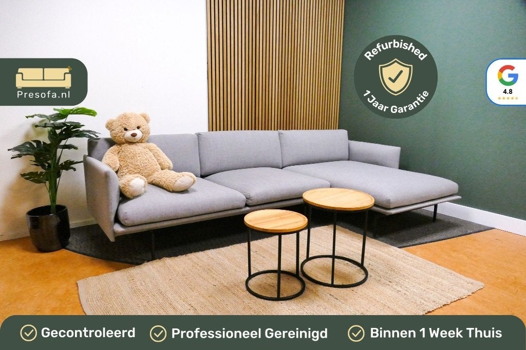 Muuto Outline Bank Met Chaise Longue [Refurbished], Huis en Inrichting, 250 tot 300 cm, -, -, Hoekbank