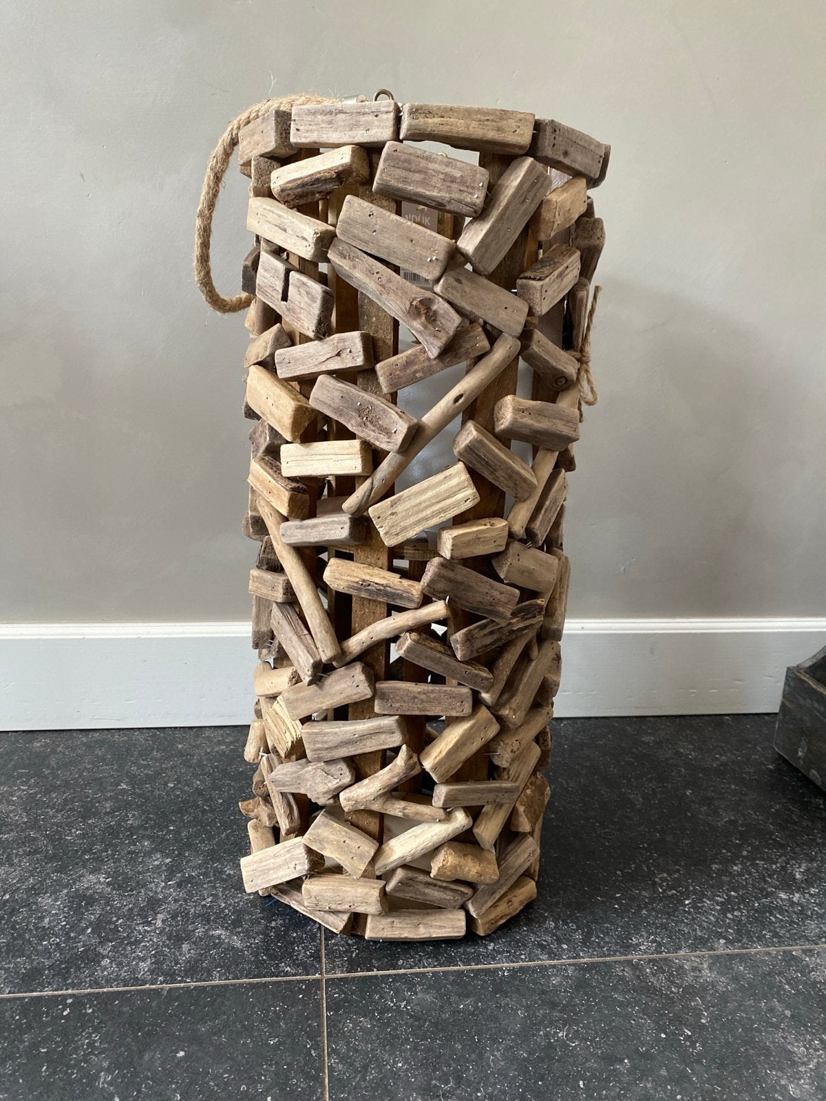 Nieuwe buitenlantaarn van drijfhout, sfeervol en uniek, Ophalen, Hout, Nieuw, Landelijk