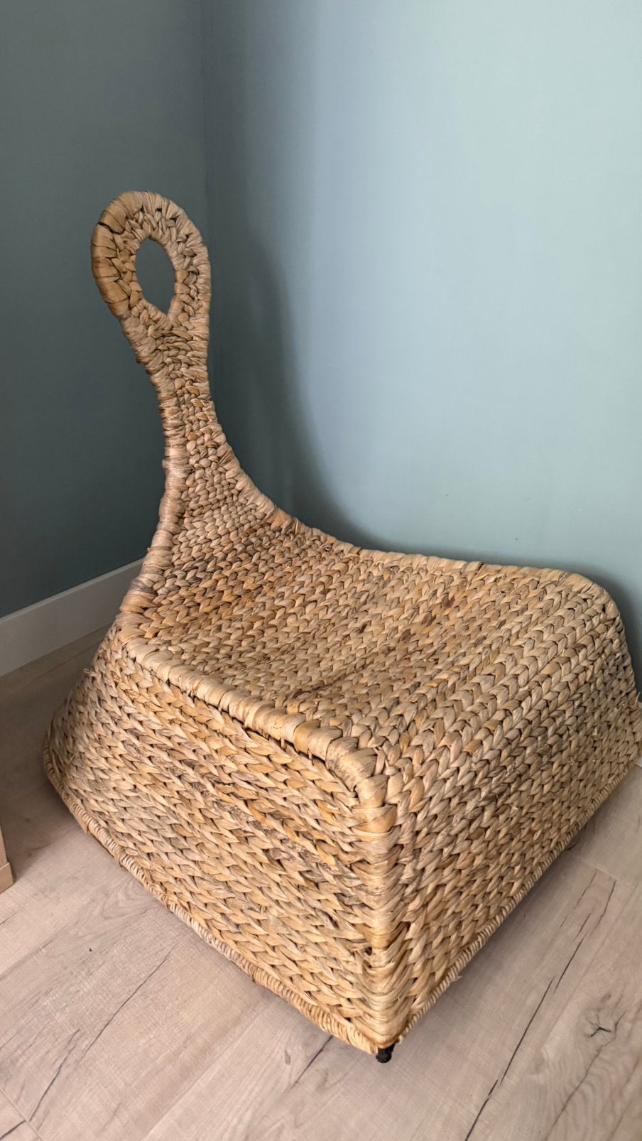 Rotan relax schommelstoeltje, Ophalen, Gebruikt, Bruin, Eén