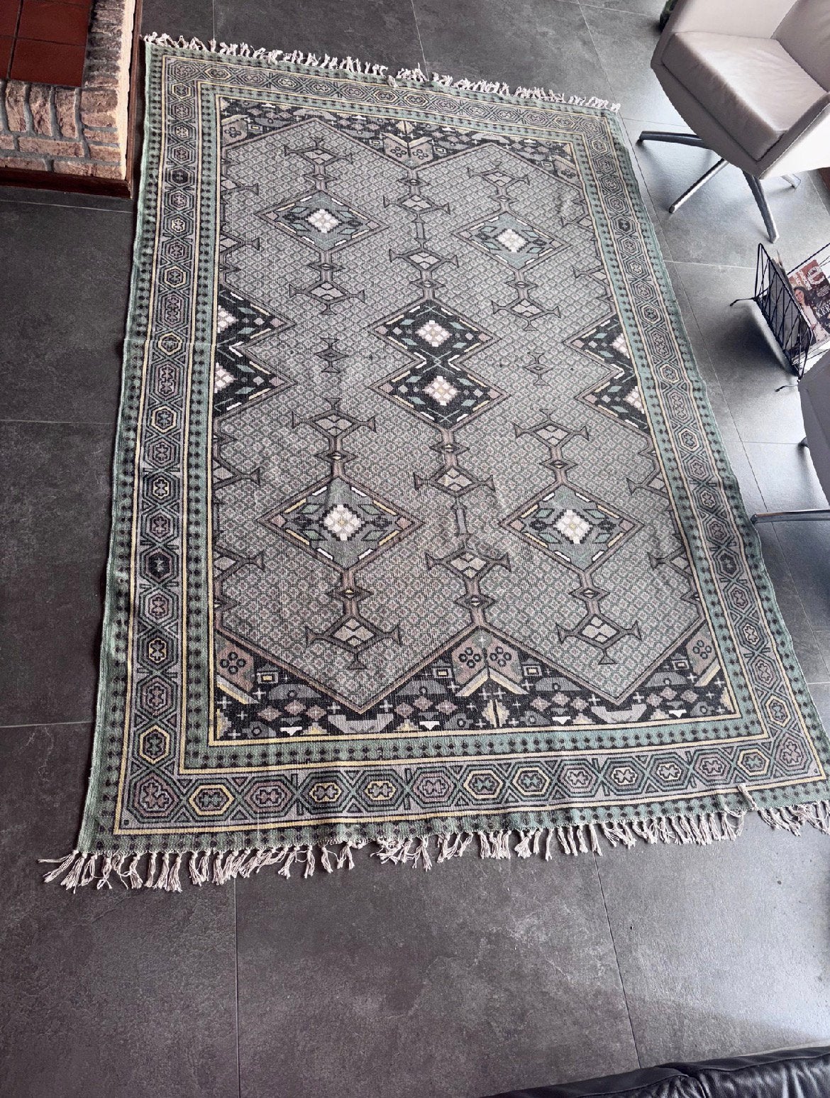 HKLiving vloerkleed vintage stijl 180 x 287 cm, Ophalen, 200 cm of meer, Zo goed als nieuw, Rechthoekig