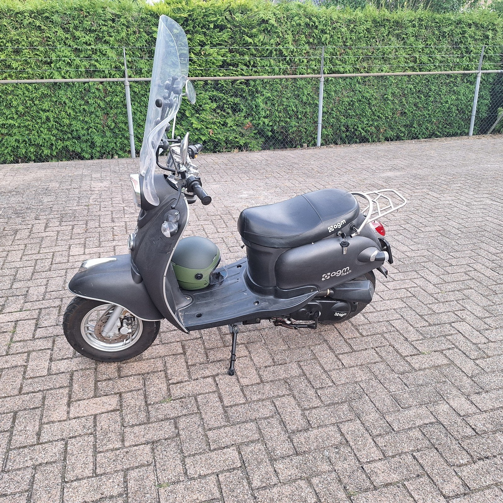 AGM Flash Scooter - Mat Zwart met Windscherm, Ophalen, Gebruikt, Benzine, Overige merken