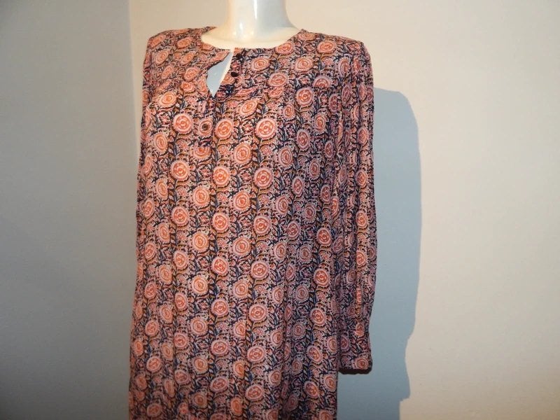 Antik Batik jurk Ibiza styl jurk in mooie aparte print mt 38, Kleding | Dames, Jurken, Maat 38/40 (M), Overige kleuren, Verzenden