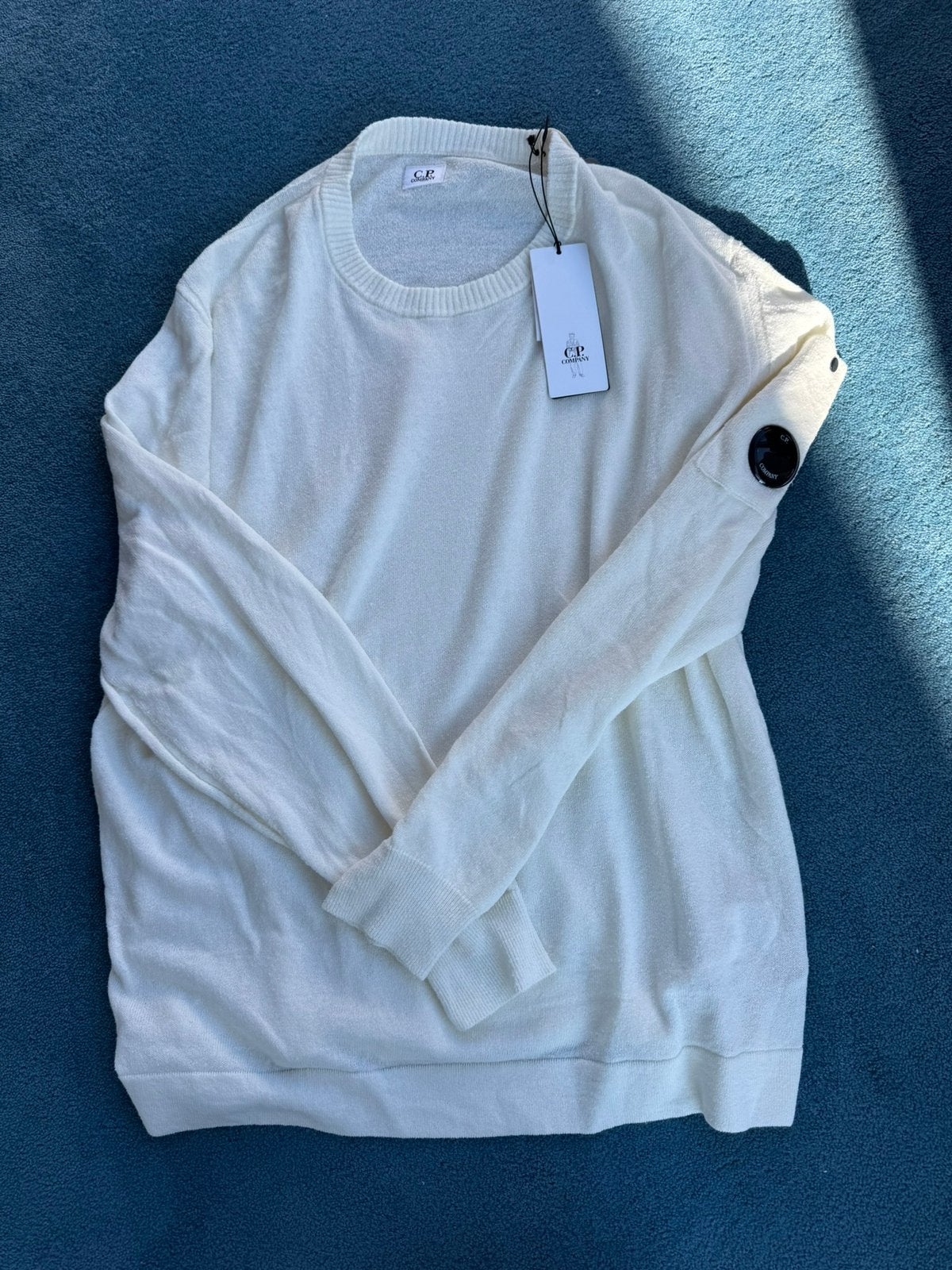 NIEUW CP Company Trui EU 52 (L/XL) Wit, Kleding | Heren, Verzenden, Nieuw, Maat 52/54 (L), Wit