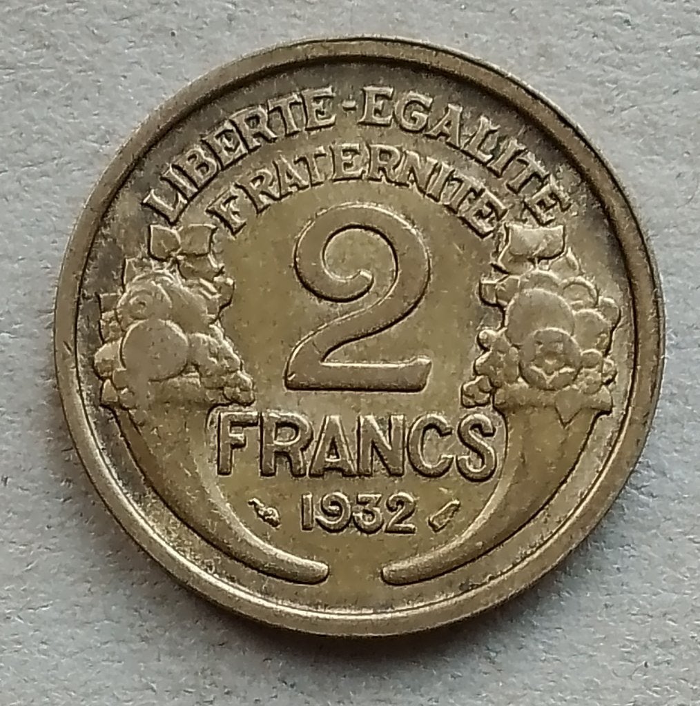 Frankrijk, 2 francs 1932, Ophalen of Verzenden, Frankrijk, Losse munt