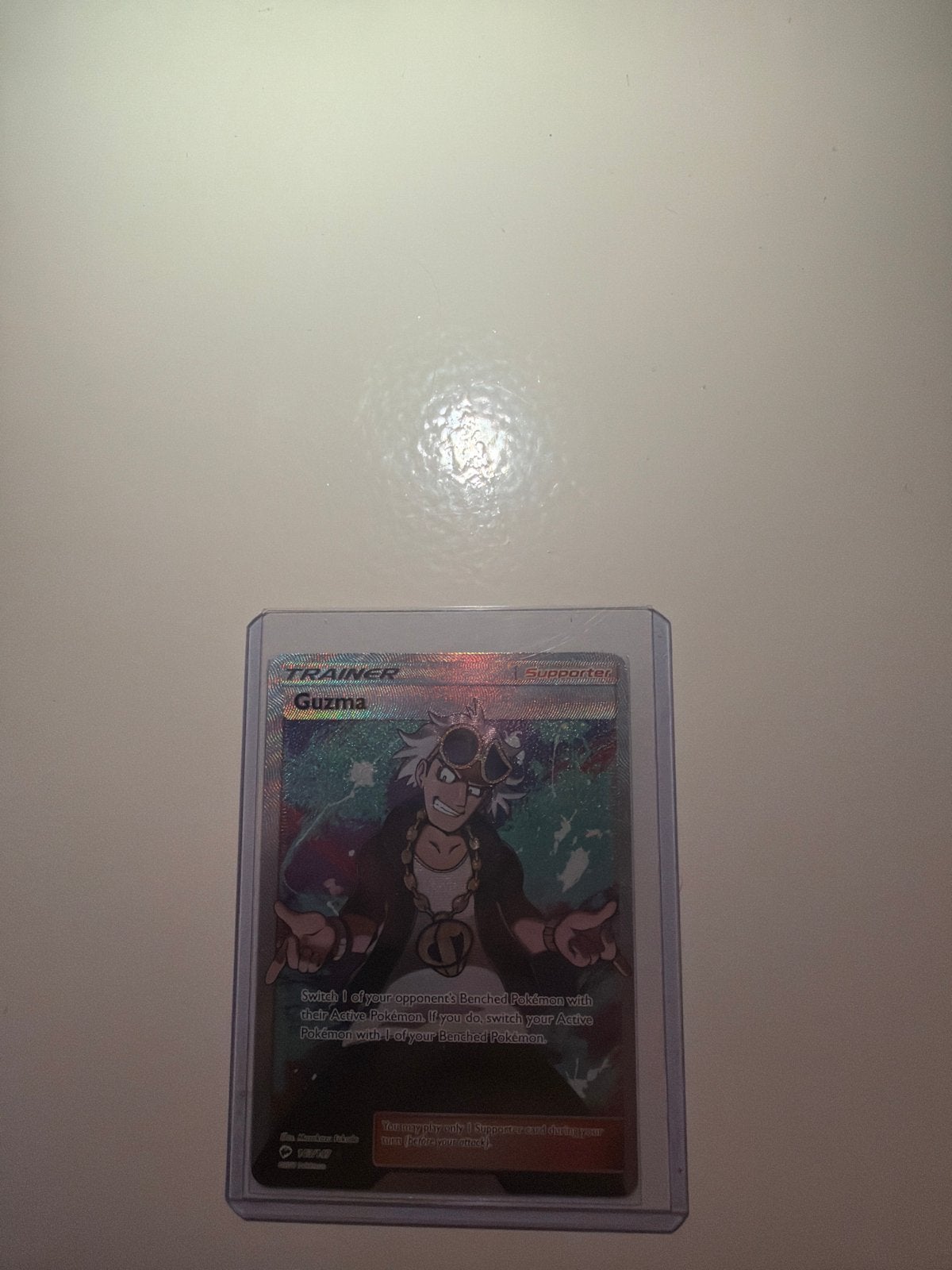 Pokémon TCG Guzma Full Art Trainer Kaart psa 10 waardig, Ophalen of Verzenden, Zo goed als nieuw, Losse kaart, Foil