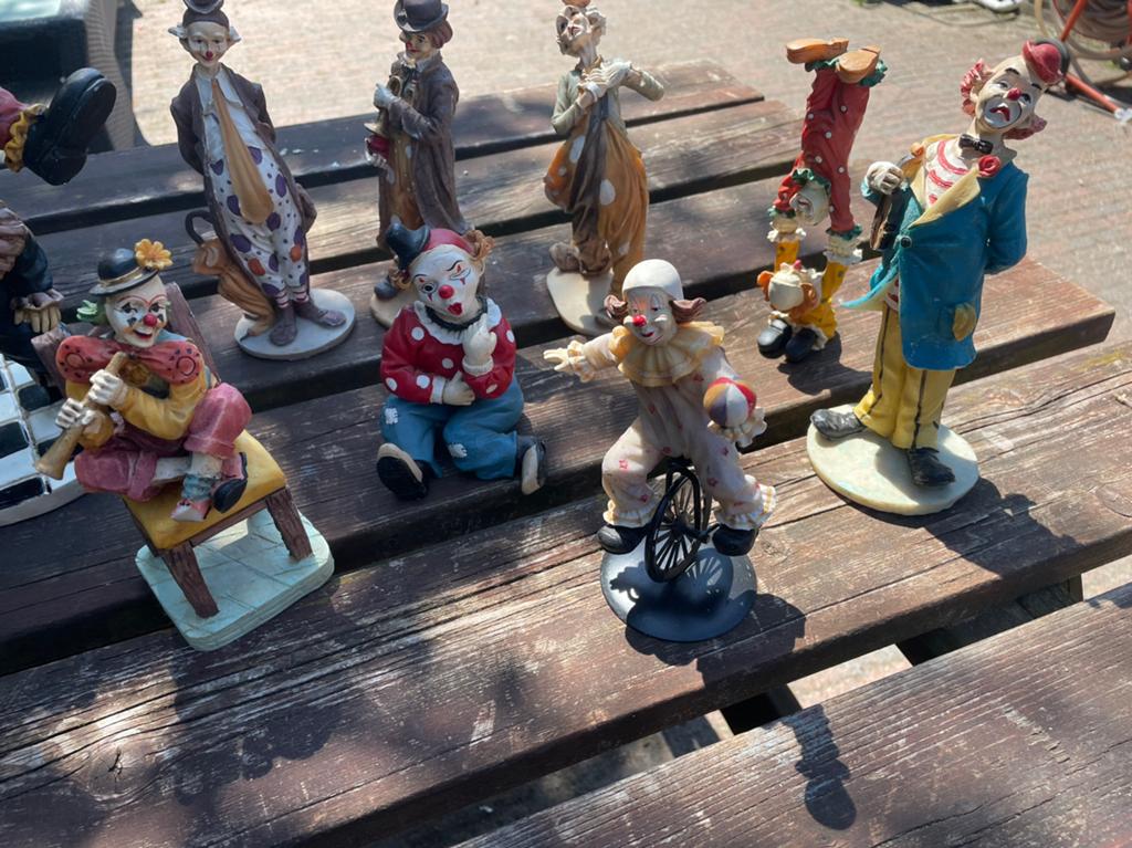 Collectie van 10 clown figuren, Verzamelen, Beelden en Beeldjes, Ophalen, Overige typen