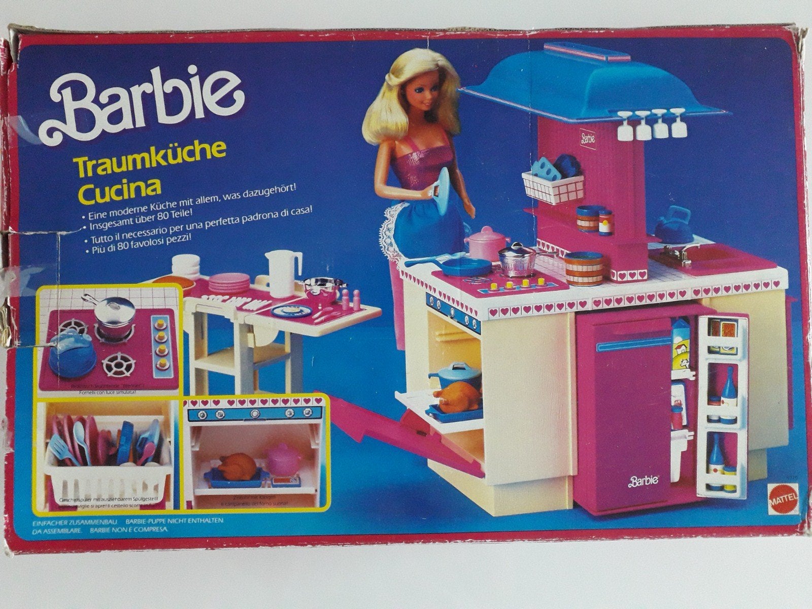 Barbie keuken uit de jaren 80 compleet, Ophalen, Gebruikt, Complete set, Overige typen