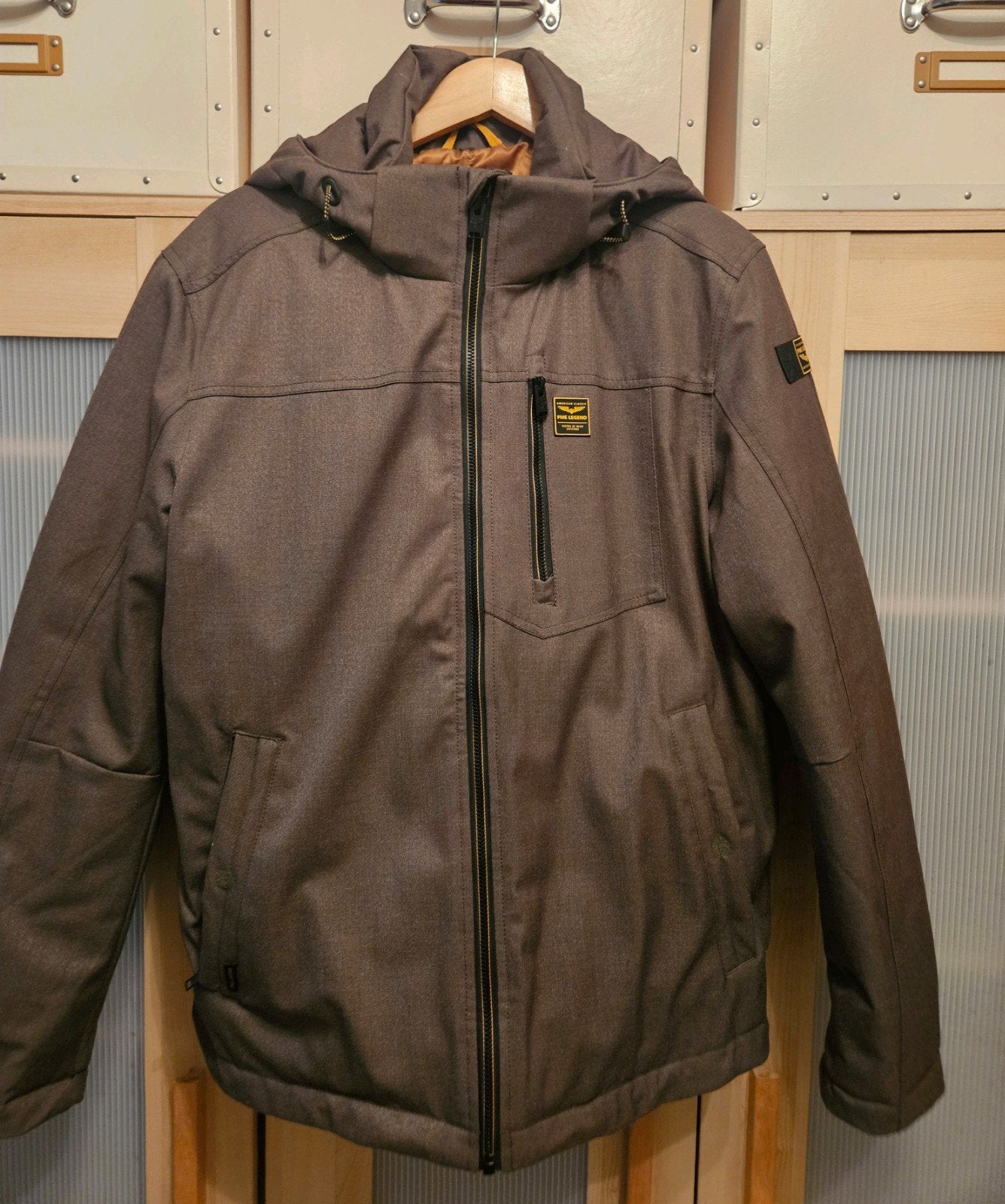 PME Legend Strator Jas - Heren Winterjas, Ophalen, Bruin, Maat 48/50 (M), Zo goed als nieuw