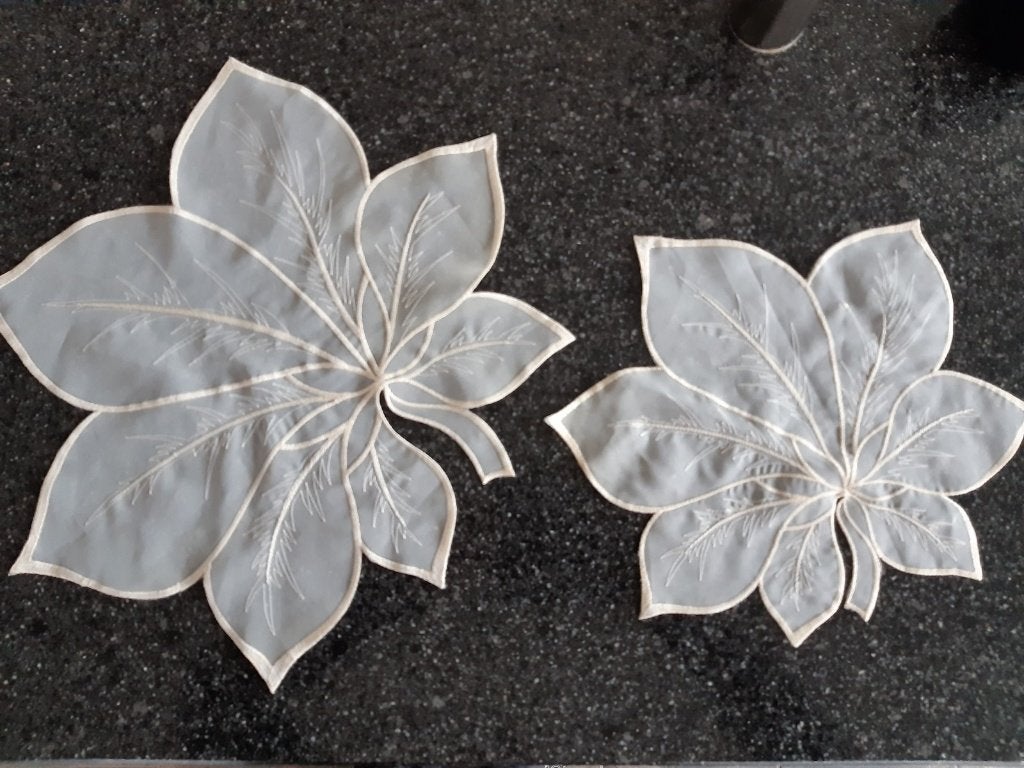 Kleedjes bladvorm 2 verschillende maten er mooi, Ophalen of Verzenden, Nieuw, Overige vormen, Beige