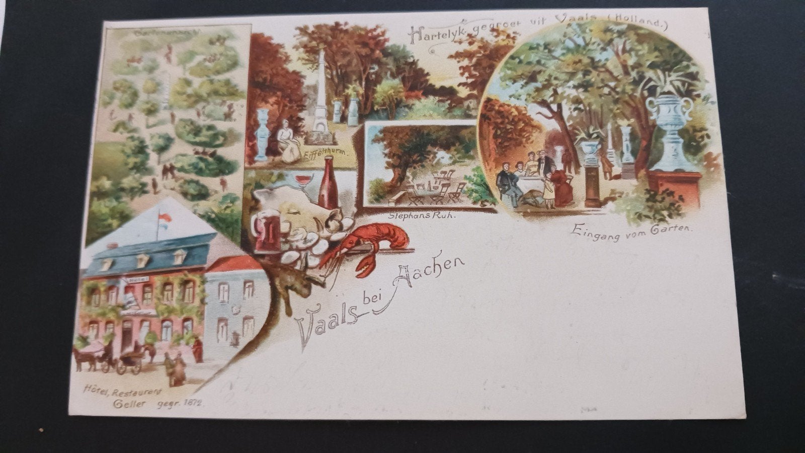 Vaals bij Aken, Hotel Restaurant Geller, Ophalen of Verzenden, Voor 1920, Gelopen, Limburg