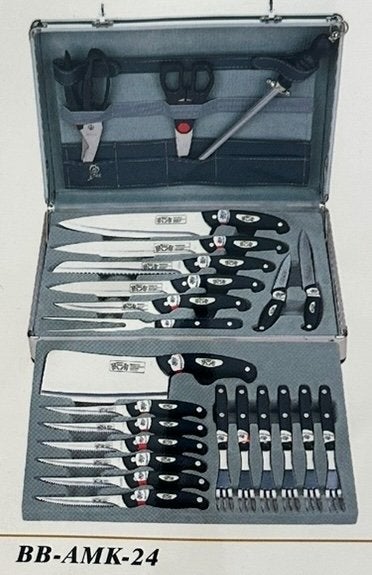 Messenset Offenbach Solingen BB-AMK-24 in koffer, Ophalen of Verzenden, Nieuw, Rvs of Chroom
