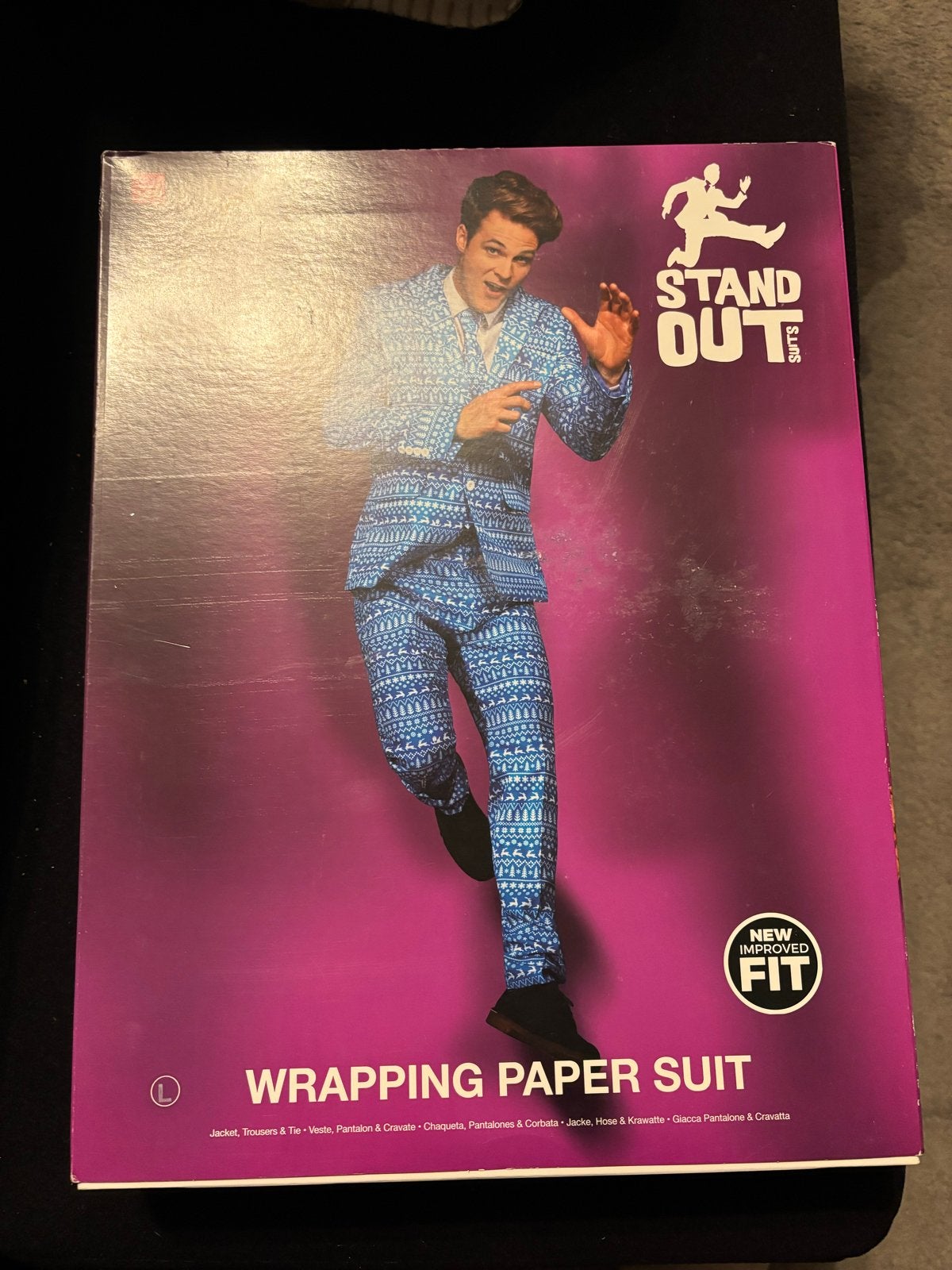 Stand Out Suits Wrapping Paper Suit - Kerstpak, Ophalen, Nieuw, Maat 52/54 (L), Blauw