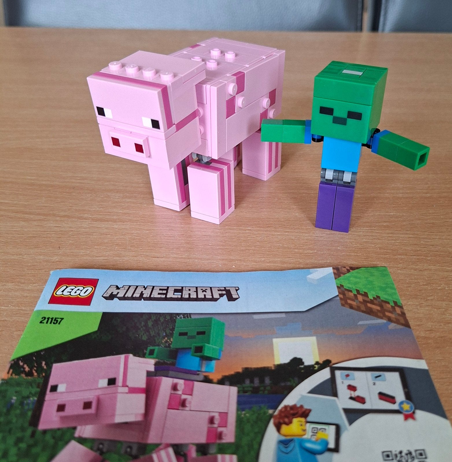 LEGO Minecraft 21157 BigFig Varken met Baby Zombie, Inclusief instructies, Minecraft, Lego, Ophalen of Verzenden
