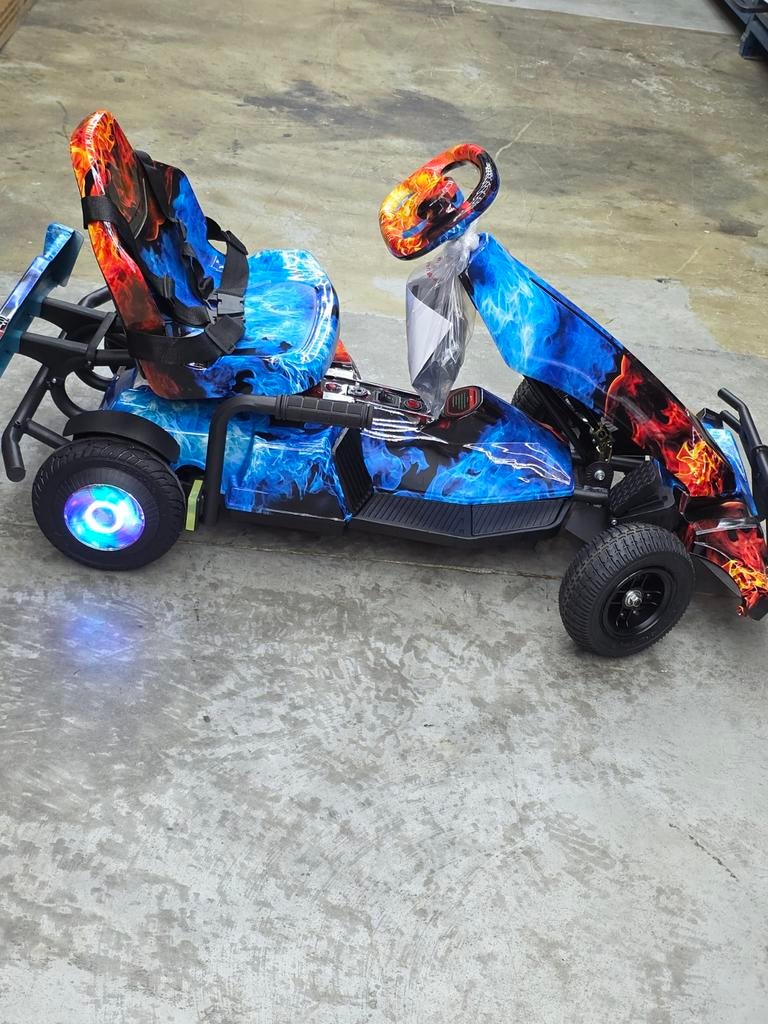 Elektrische skelter met vlammenprint go kart, Ophalen of Verzenden, Nieuw
