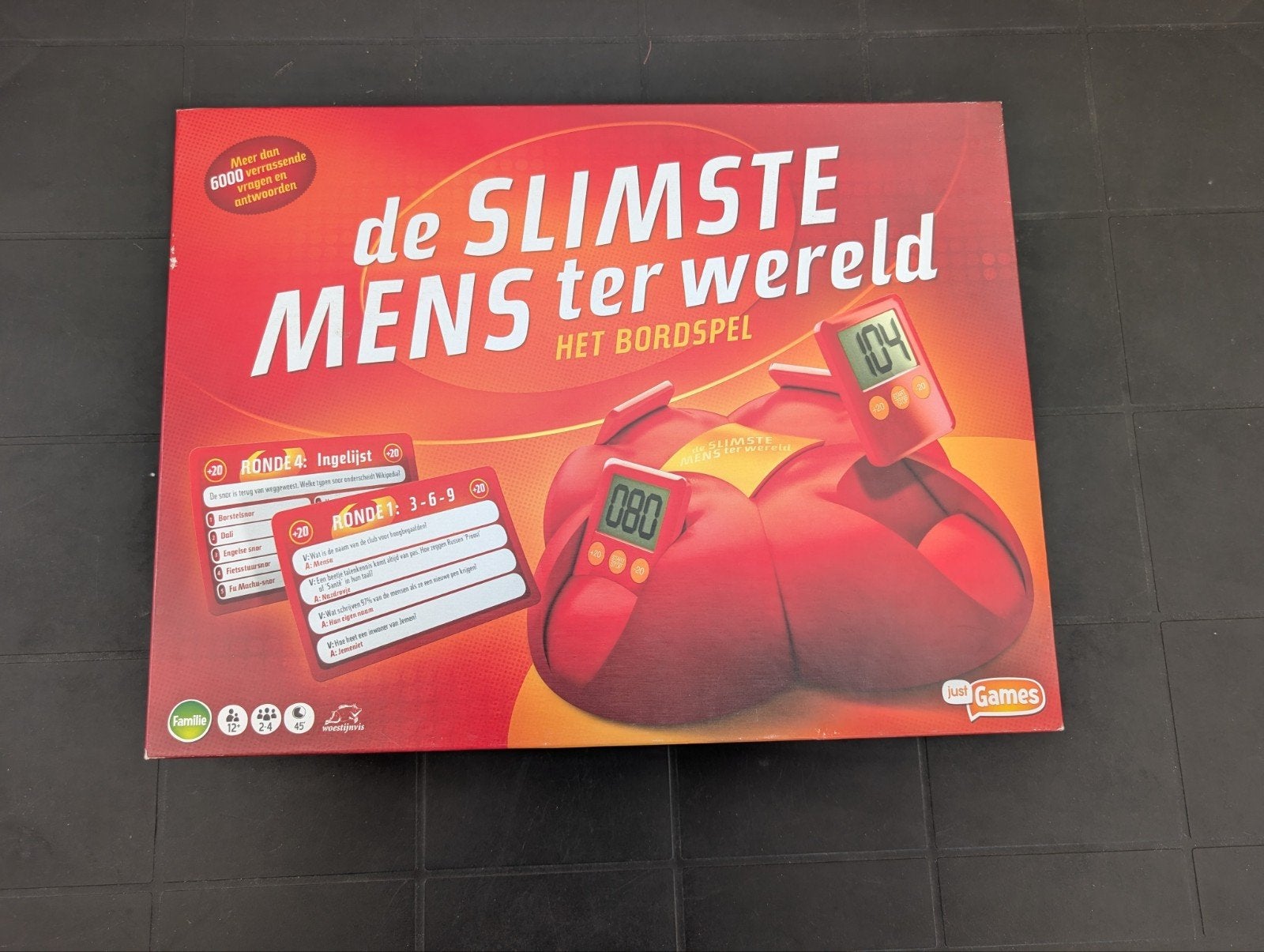 De Slimste Mens ter Wereld - Het Bordspel, Hobby en Vrije tijd, Gezelschapsspellen | Bordspellen, Drie of vier spelers, Ophalen of Verzenden