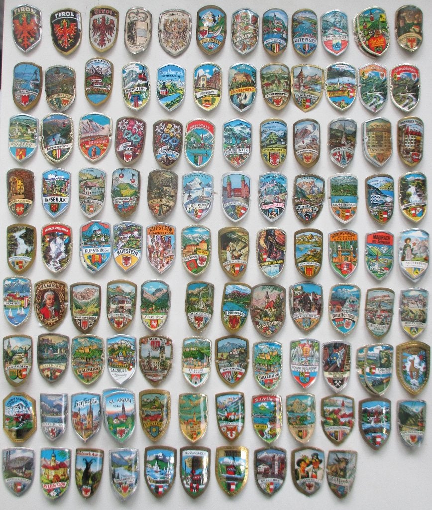 Oostenrijkse Wandelstokplaatjes (Stocknägel) Oostenrijk, Ophalen of Verzenden, Gebruikt, Overige typen