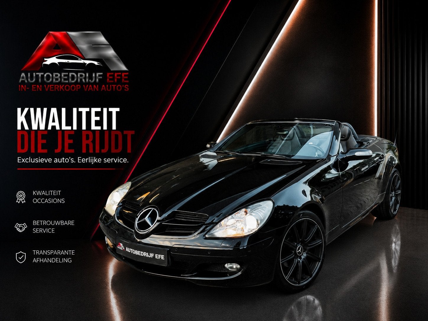 Mercedes-Benz SLK-klasse 200 K. Airco*Leer*Stlvrmng, Auto's, Automaat, Achterwielaandrijving, Gebruikt, 4 cilinders