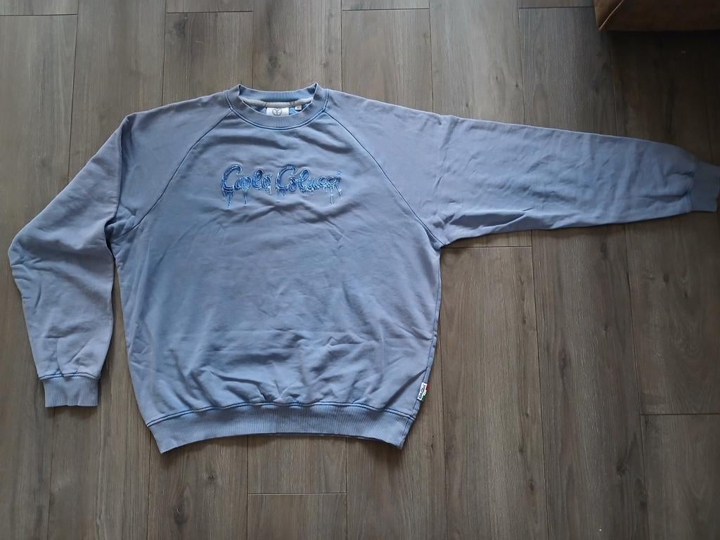 Carlo colucci trui maat XL, Ophalen, Zo goed als nieuw, Maat 56/58 (XL), Blauw