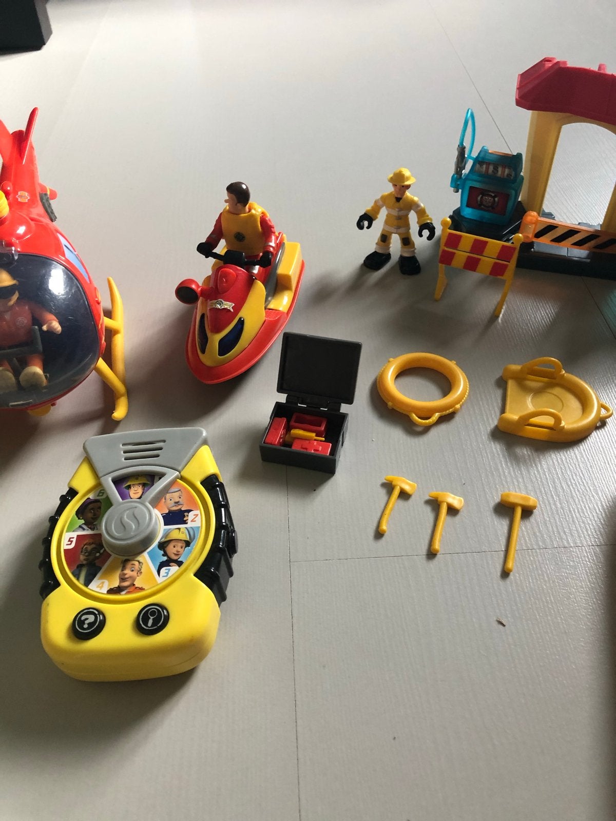 Brandweerman Sam speelset met helikopter en boot, Ophalen of Verzenden, Gebruikt, Jongen of Meisje