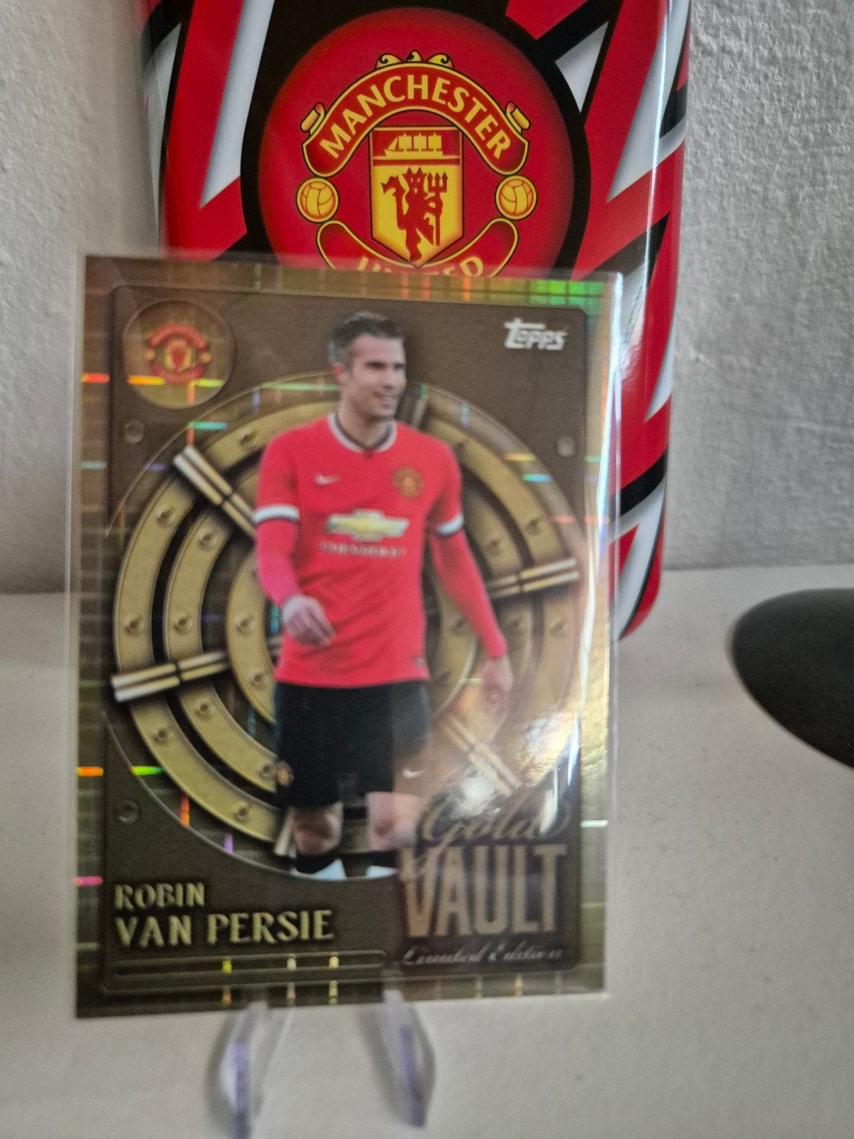 Topps Gold Vault Manchester United Robin van Persie, Ophalen of Verzenden, Zo goed als nieuw, Buitenlandse clubs, Spelerskaart