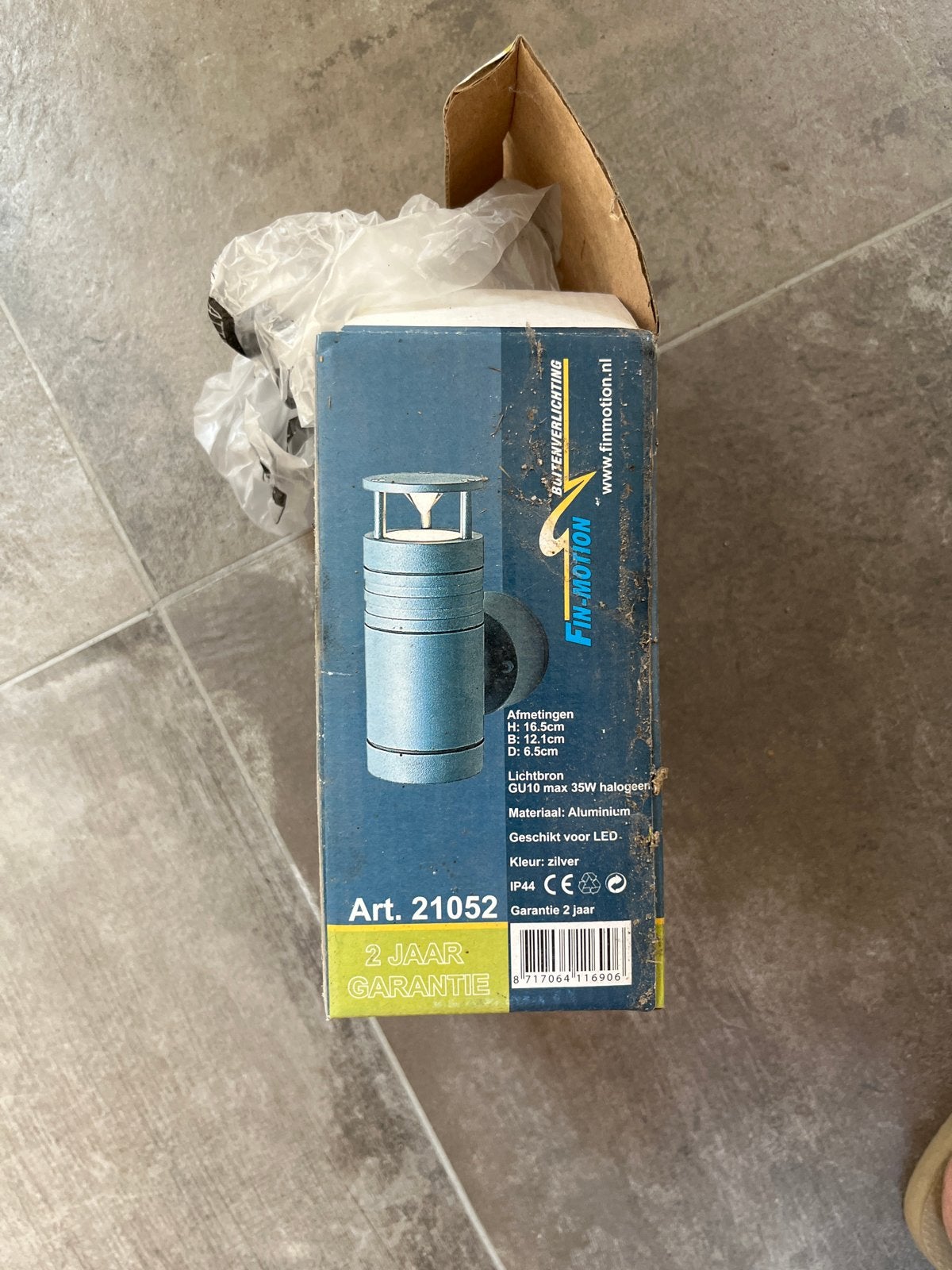 Fin-Motion Buitenverlichting Aluminium Zilver, Huis en Inrichting, Metaal, Overige merken, Nieuw, Overige fittingen