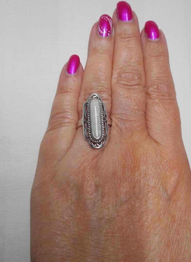 Prachtige zilveren ring maat 17 nr.1567, Verzenden, Zo goed als nieuw, 17 tot 18, Dame