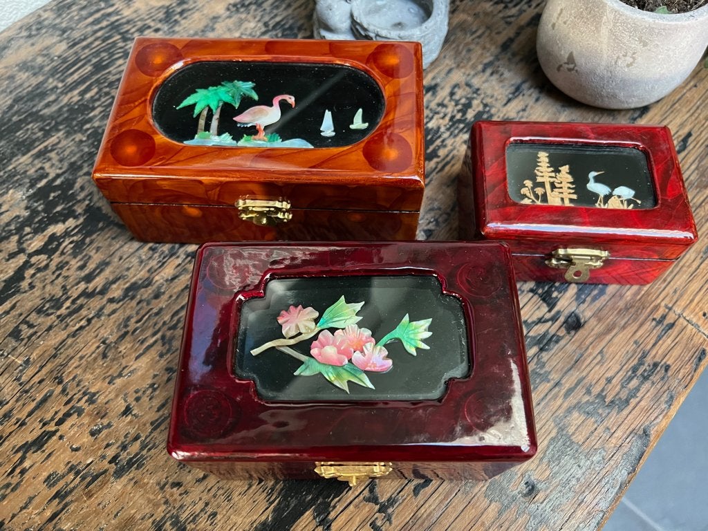 Chinees diorama set sieraden kistje doos box chinese, Ophalen of Verzenden