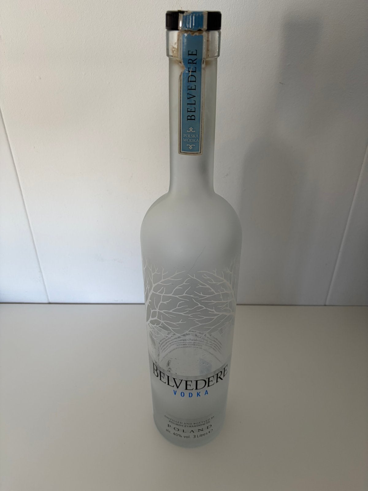 3 liter lege Belvedere Vodka fles, Ophalen of Verzenden, Gebruikt