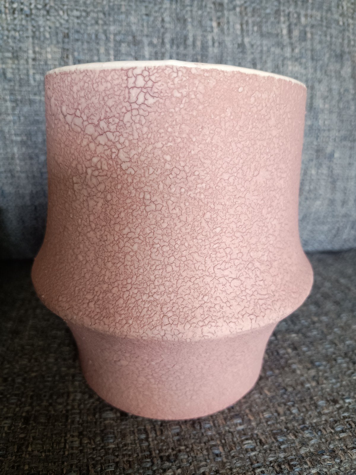 BRYNXZ Roze Bloempot/Plantenbak met Craquelé Effect, Rond, Ophalen of Verzenden, Zo goed als nieuw, Balkon