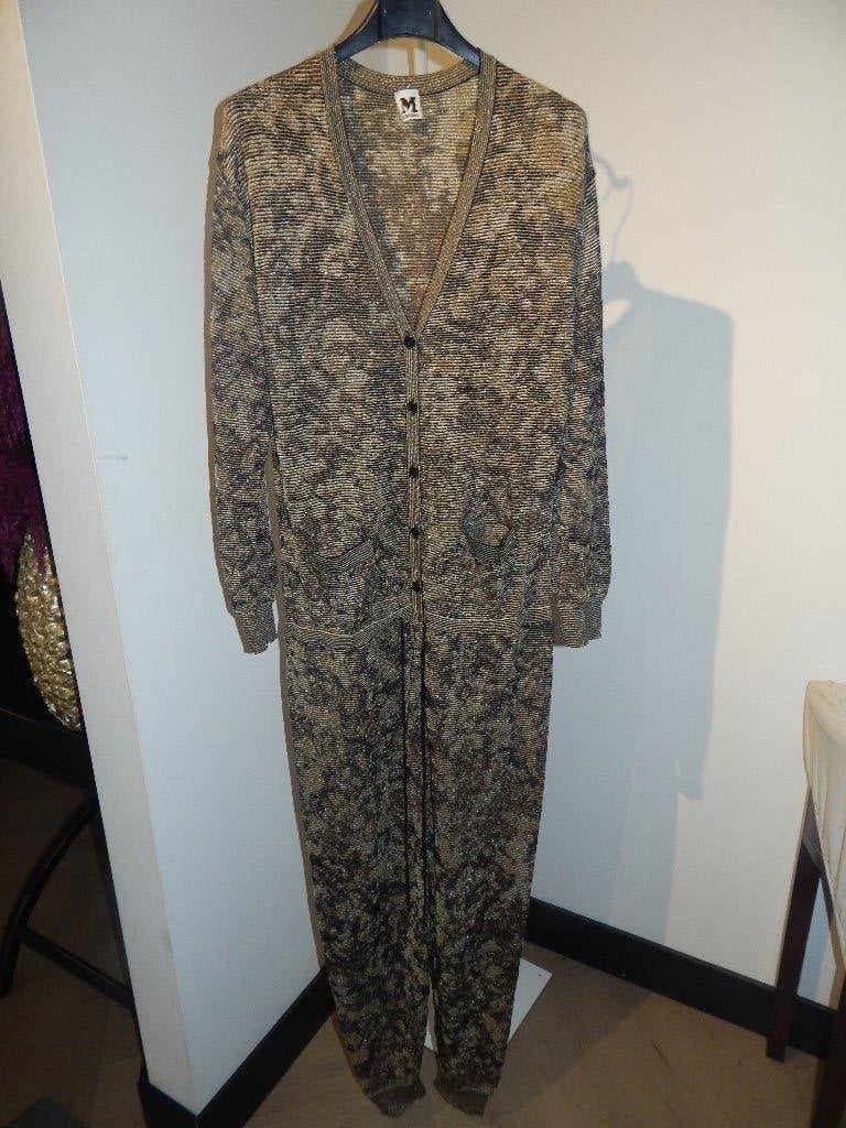 Missoni beeldschone jumpsuit breisel motief goud IT 44