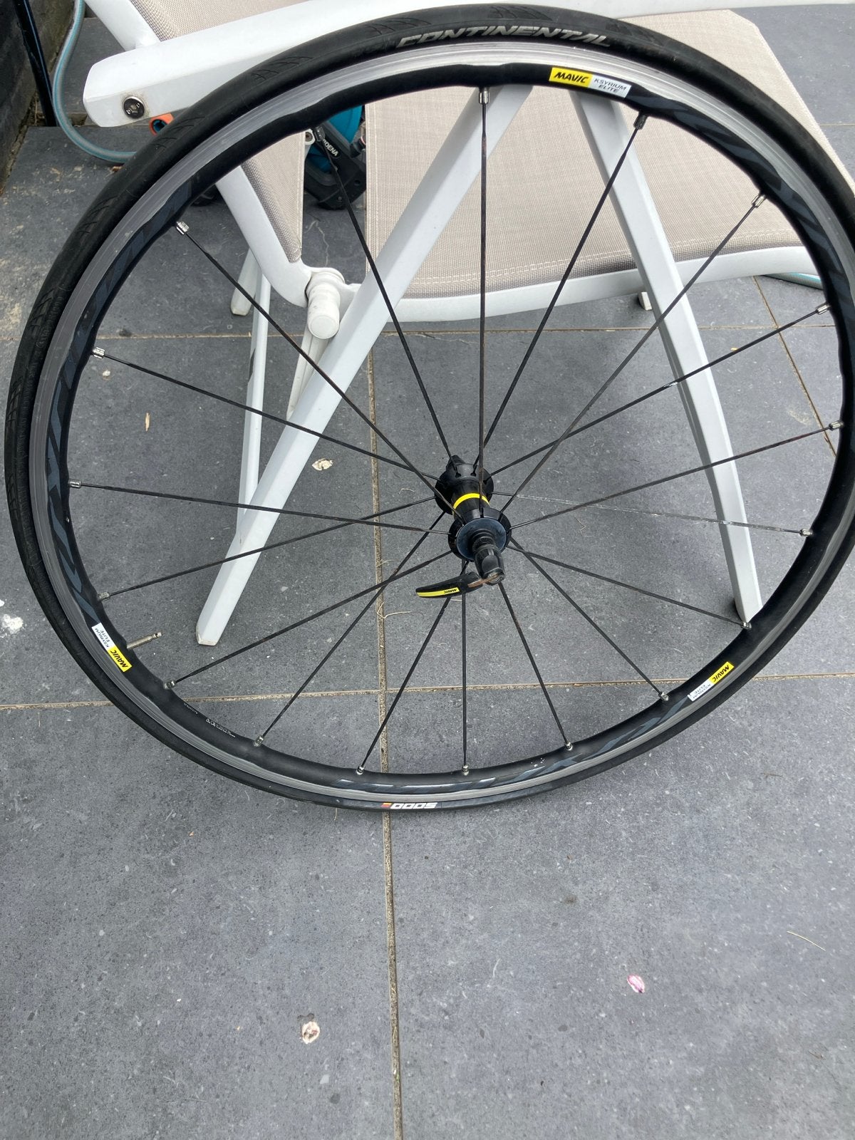 Mavic Ksyrium Elite Wiel met Continental band, Wiel, Gebruikt, Ophalen of Verzenden, Aluminium