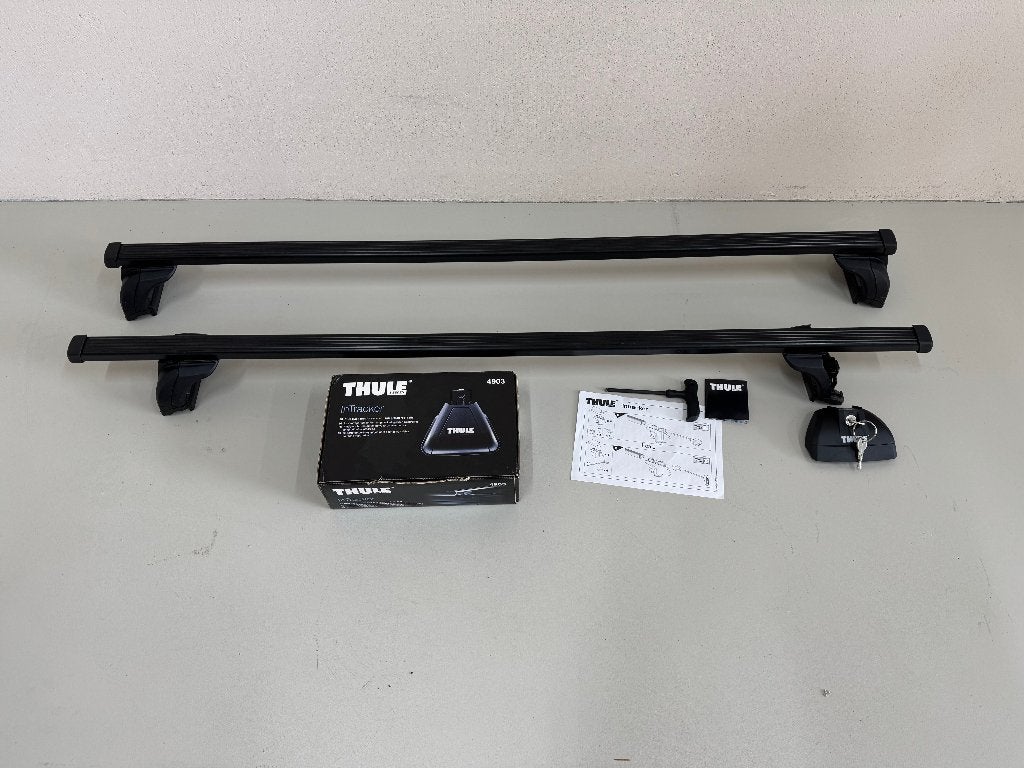 Dakdragers Thule 94-114cm Open & gesloten dakrail, Ophalen, Gebruikt