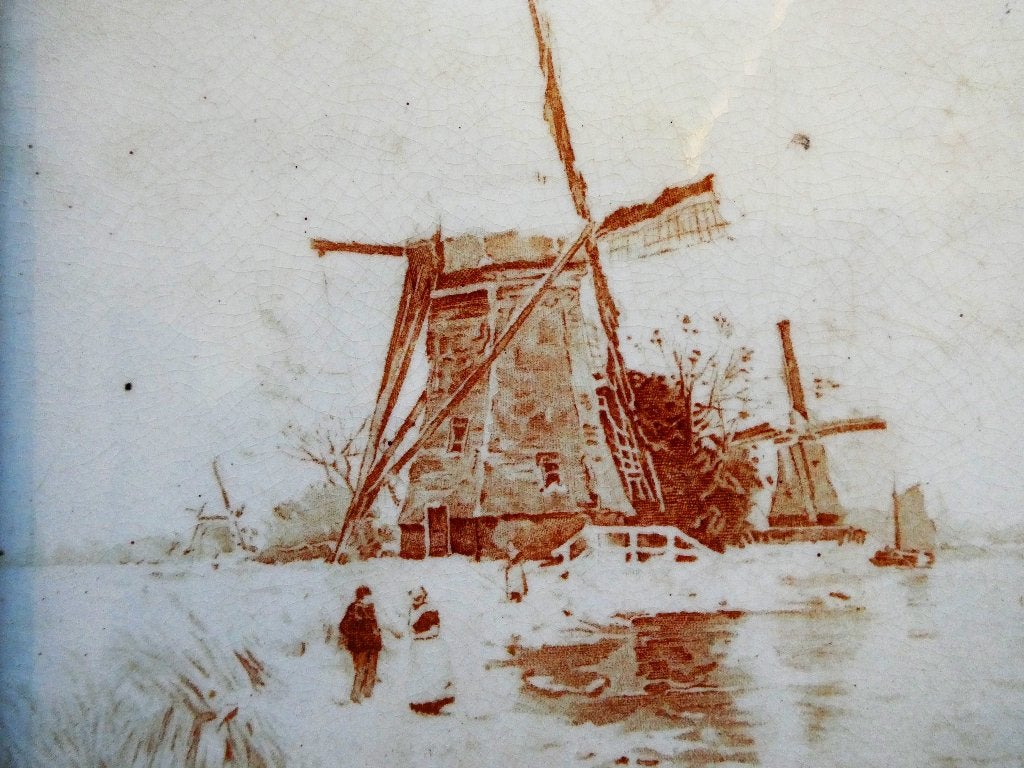 Hollandse kapstok gewei 2 tegels klederdracht jacht 5 haken, Ophalen of Verzenden