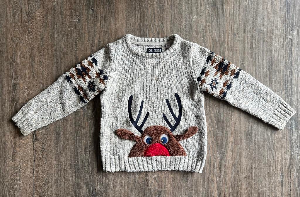 Foute kersttrui Eland maat 110, Ophalen of Verzenden, Zo goed als nieuw, Jongen, Trui of Vest